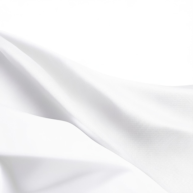 Biały zmarszczony tkanina jedwabna tkanina bawełniana skóra miękki wzór fali tekstura tła