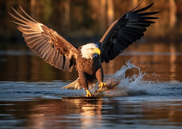 Bielik amerykański lub Haliaeetus leucocephalus to ptak drapieżny