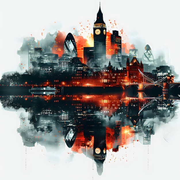 Big Ben Clip Art londyńska ilustracja