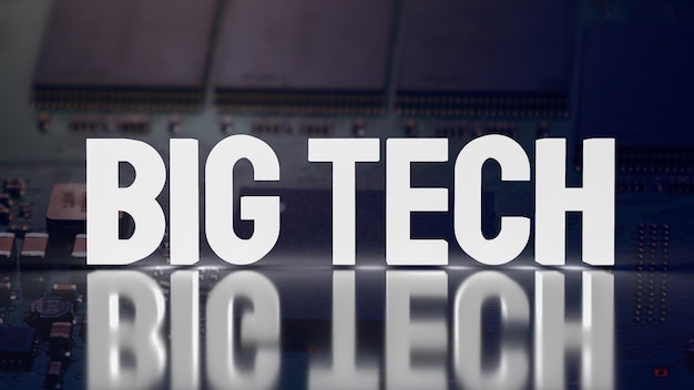 Zdjęcie big tech odnosi się do zbiorowego terminu używanego do opisania głównych firm technologicznych