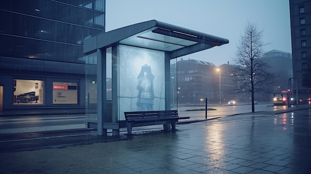 Billboard na przystanku autobusowym