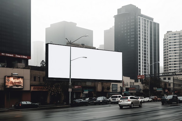 Billboard na ulicy miasta z napisem „zakaz parkowania”.