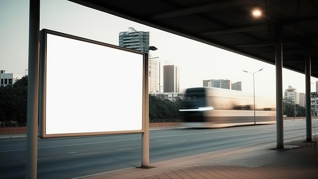 Zdjęcie billboard z napisem „autobus”.