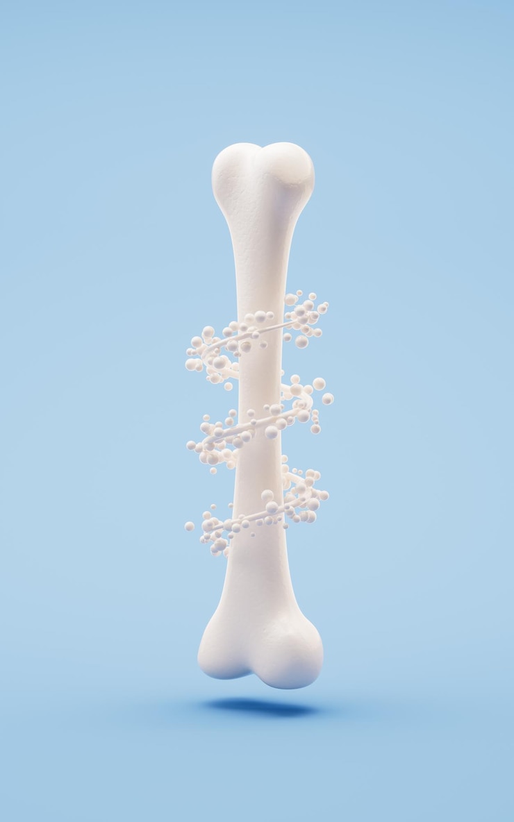 Zdjęcie biologiczna anatomia szkieletu i zdrowie kości 3d rendering