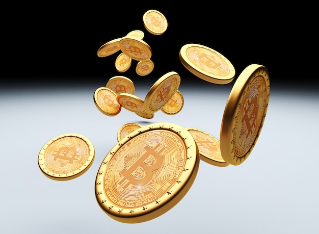 Bitcoin 3d Tło