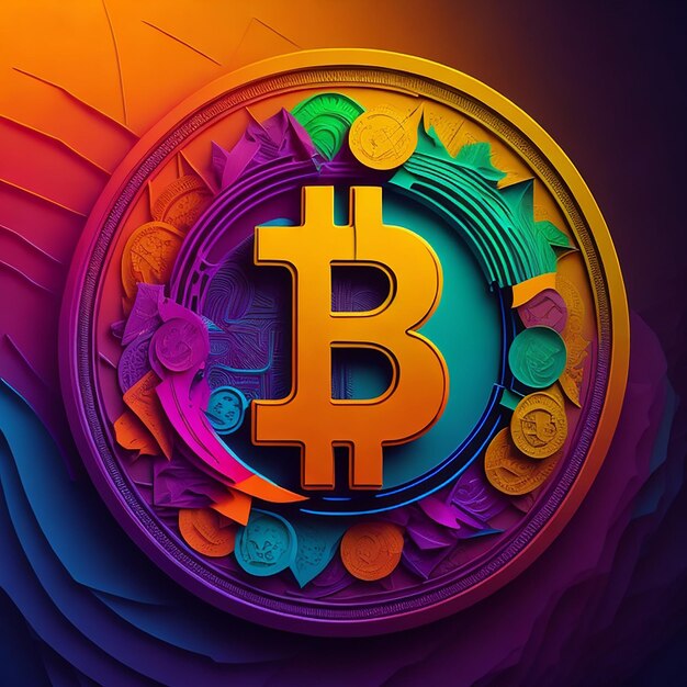 Zdjęcie bitcoin cyfrowa waluta generowana przez sztuczną inteligencję
