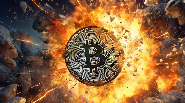 Bitcoin_explosion_BTC_Crash_Cryptocurrency_bomb_fire