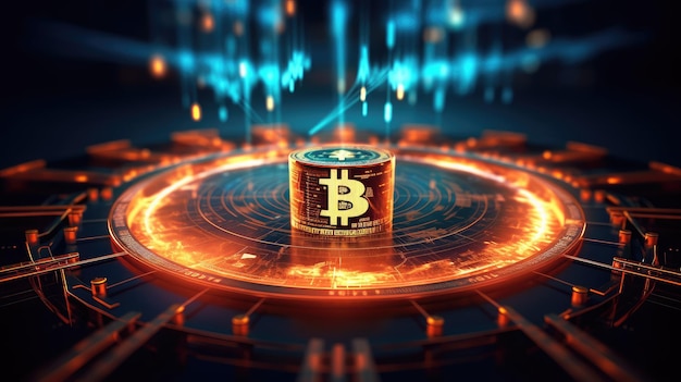 Bitcoin Hologram blockchain kryptowaluta cyfrowa