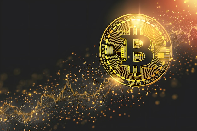 Bitcoin wśród fluktuacji rynkowych wizualizacja