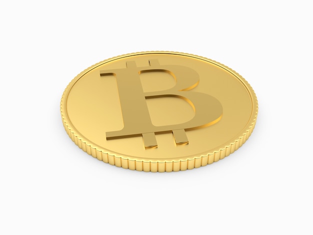 Bitcoin złota moneta 3d