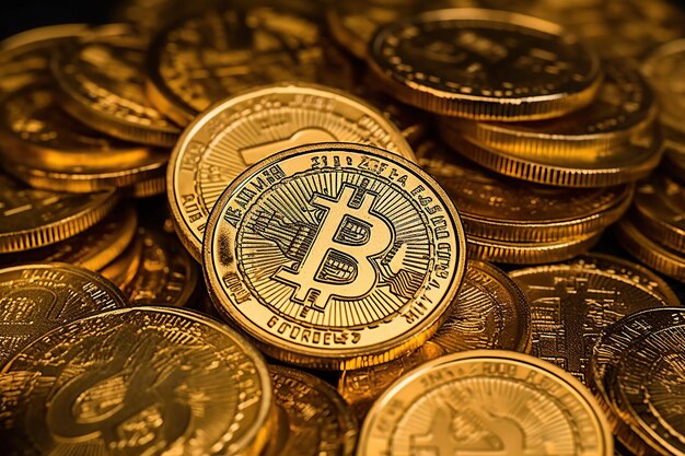 Bitcoin Złota Stopa Kryptowaluta Bogactwo