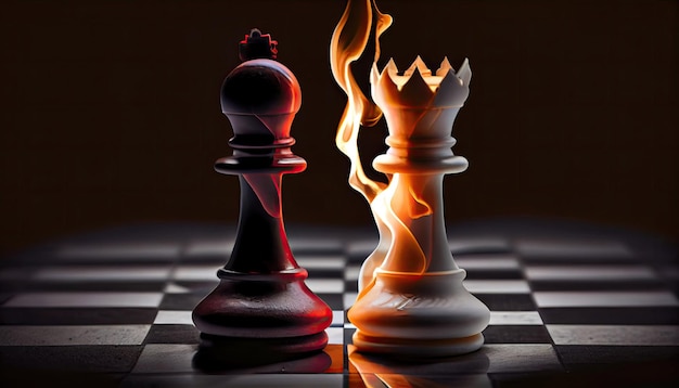 Bitwa szachowa w koncepcji taktyki strategii biznesowej i bitwa z technologią Generative AI