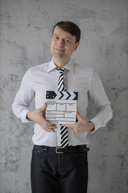 Zdjęcie biznes clapboard koncepcja clapboard kid rozrywka pomysł kino klaskać zarząd producenta filmowego