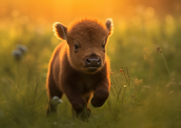 Bizon to duże bydło z rodzaju Bison