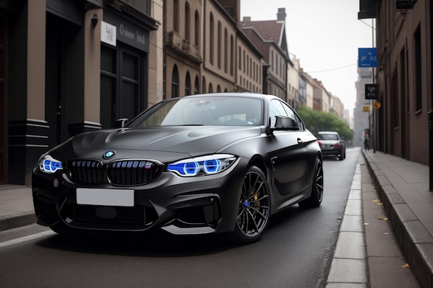 black_bmw_on_street