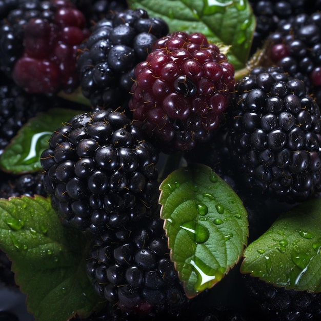 Blackberries wysokiej jakości 4k hdr