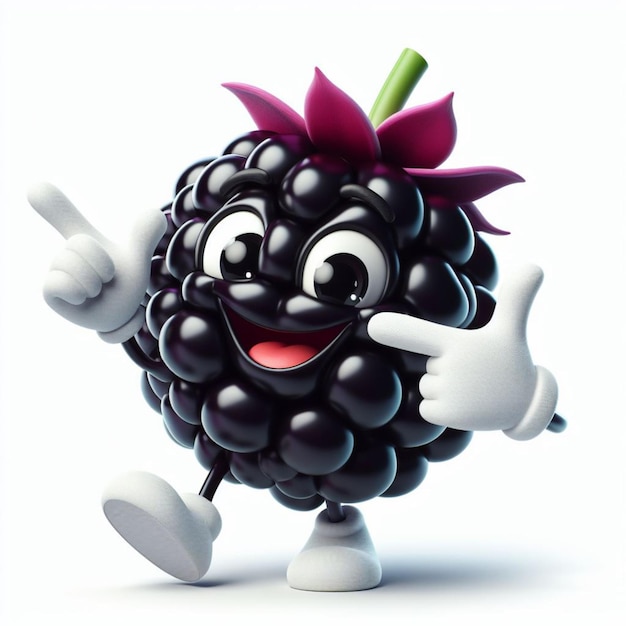 Blackberry jagody zabawny charakter dziecięcy obraz clipart las jagody