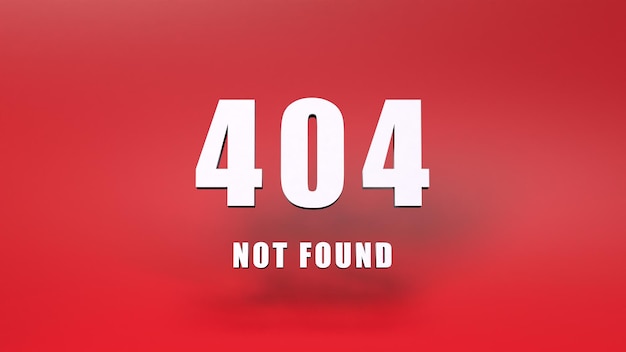 Błąd HTTP 404 Nie znaleziono ilustracji renderowania 3d