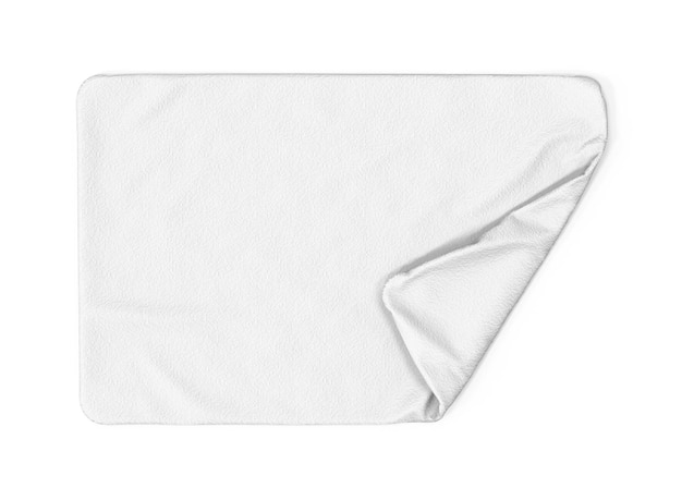 Blanc Towel Mockup Top View Ręcznik na białym tle renderowania 3 d