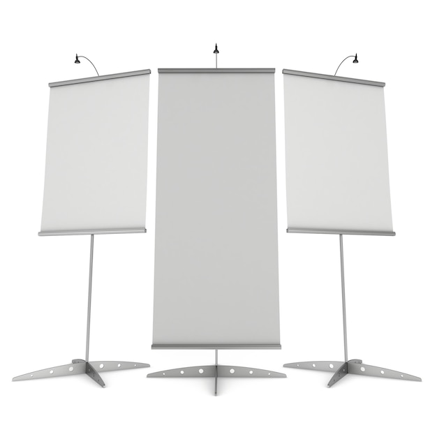 Blank Roll Up Expo Banner Stand Group