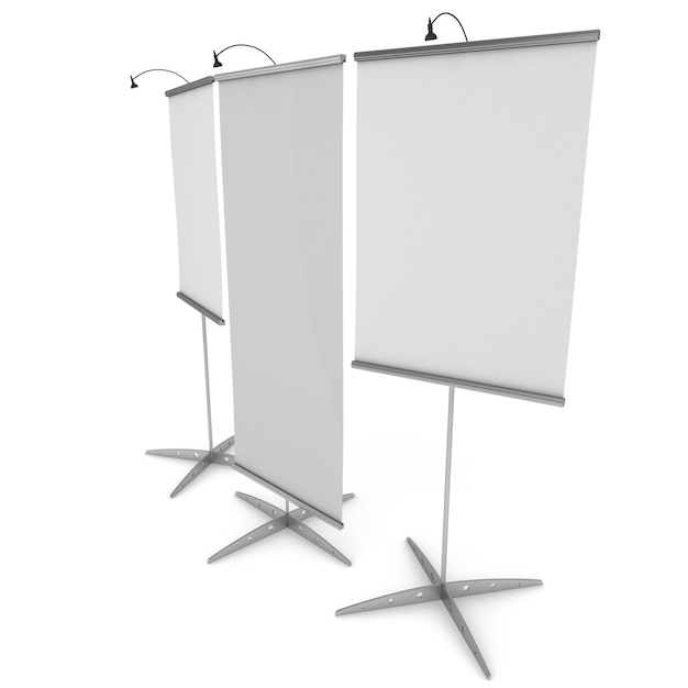 Blank Roll Up Expo Banner Stand Group