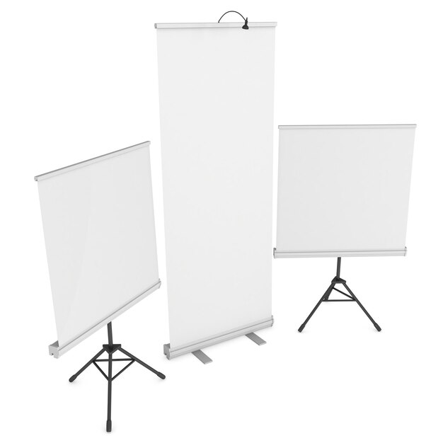 Blank Roll Up Expo Banner Stand Group