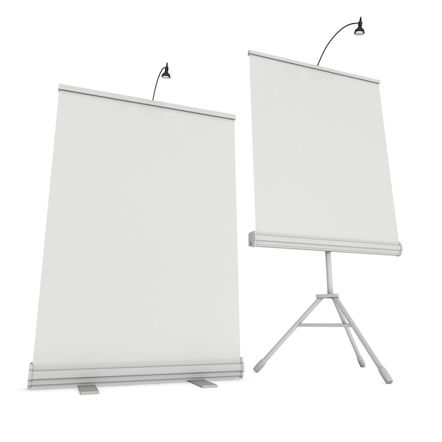 Blank Roll Up Expo Banner Stand Group