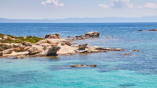 Błękitna laguna w halkidiki