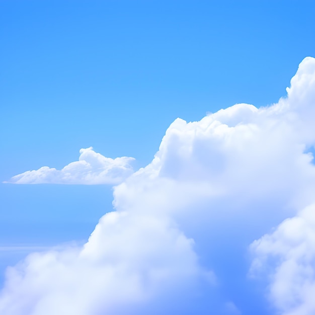 Błękitne niebo z generatywnymi chmurami ai
