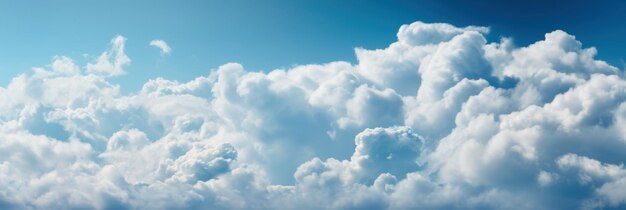 Błękitne niebo z tłem chmury Piękne niebo na czas letni Generacyjna AI