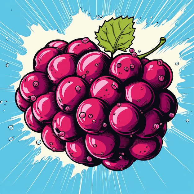 bliska ilustracja winogron