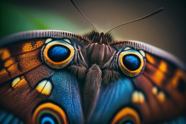 bliska Motyl z pięknymi skrzydłami