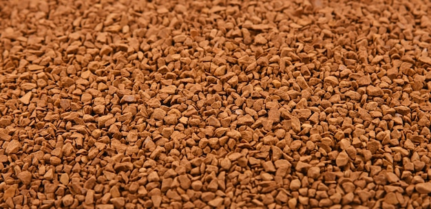 Bliska Tekstury Tła Liofilizowanych Granulek Kawy Instant