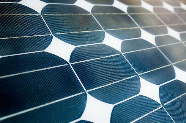 Bliska, tło paneli słonecznych Systemy słoneczne do produkcji energii elektrycznej