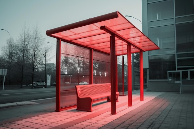 Bliska zdjęcie przystanku autobusowego