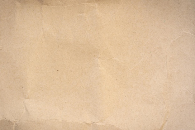 Bliska zmięty papier brązowy tekstury i tła