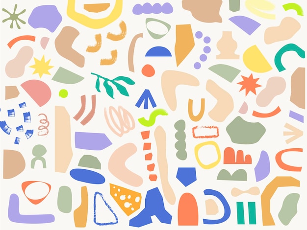 Blob abstrakcyjny geometryczny retro kreatywny wzór tła