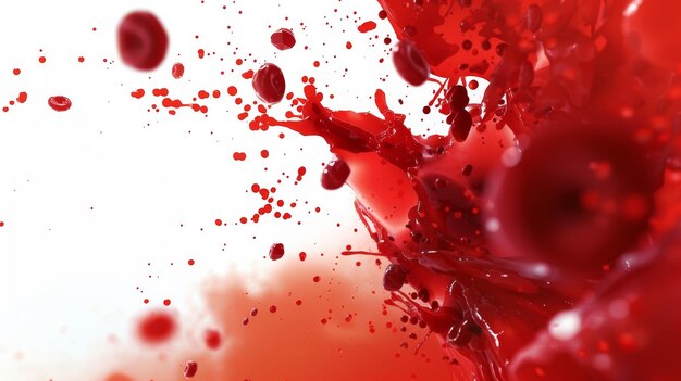 Zdjęcie blood cells wave on white background leukocytes erythrocytes bloodstream high quality photo