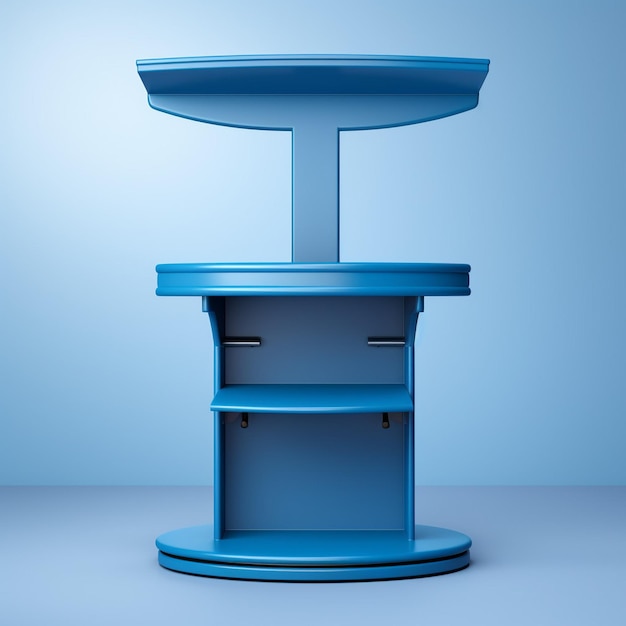 Zdjęcie blue abstract background with d cylinder stand podium for display product