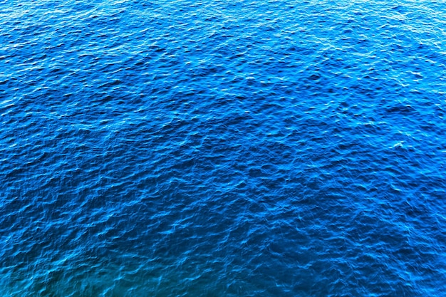 Blue blue powierzchnia morza, widok z góry.