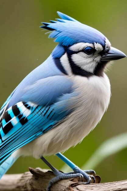 Zdjęcie blue jay cyanocitta cristata w parku prowincjonalnym algonquin w kanadzie