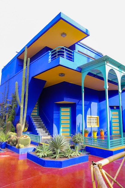 Blue Villa House w Majorelle Garden w Marrakeszu Maroko