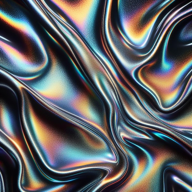 Zdjęcie błyszcząca, iryzująca, holograficzna tekstura, która zmienia kolor w zależności od światła