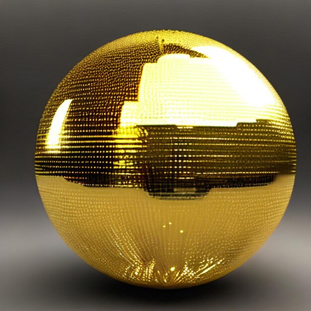 Zdjęcie błyszcząca złota piłka disko