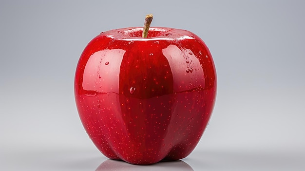 Błyszczące czerwone jabłko upamiętniające powrót do szkoły
