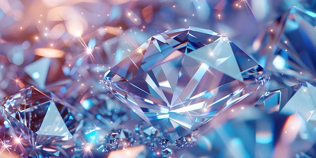 Błyszczące diamenty Tło Diamenty z błyszczącymi diamentami Tło generowane przez Ai