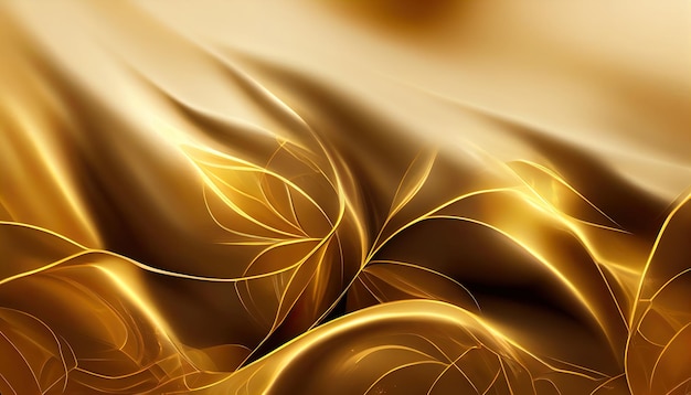 Błyszczące złote tło z wzorami Luksusowa złota ściana