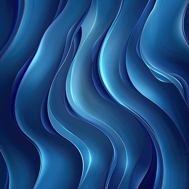 Błyszczący niebieski gradient z falistymi liniami tła