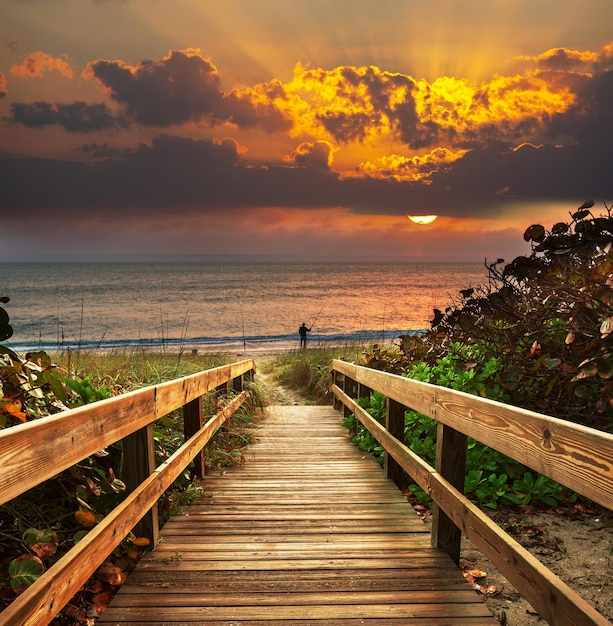 Zdjęcie boardwalk na plaży