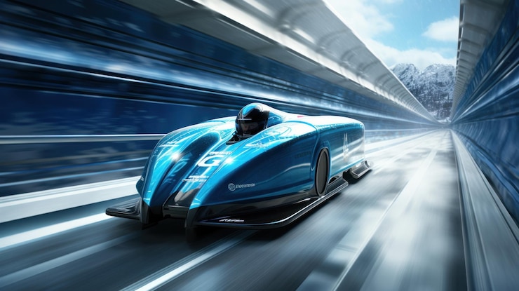 Zdjęcie bobslejding szybkie jazdy na śliskich torach